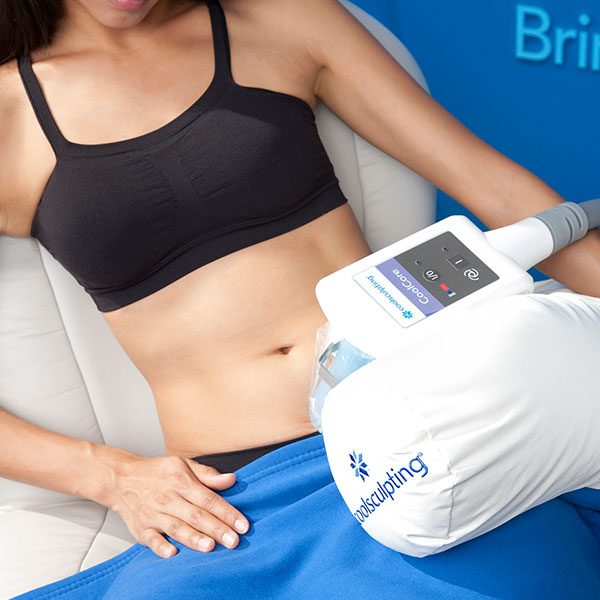 woman receiving cool sculpting treatment 2